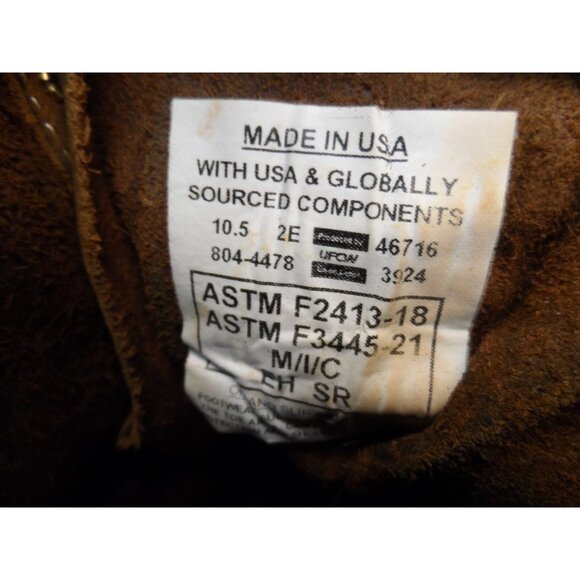 Thorogood Mens 8" Steel Toe Wedge Sole Work Boot (U.S.A.) 804-4478 Brown 10.5 2E - Picture 8 of 8